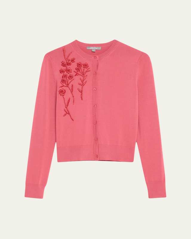 Floral Embroidered Cardigan